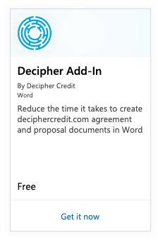Decipher Documents Microsoft Word Add-In